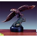 Marian Imports Marian Imports F11107 Eagle Bronze Plated Resin Sculpture - 13 x 7 x 8 in. 11107